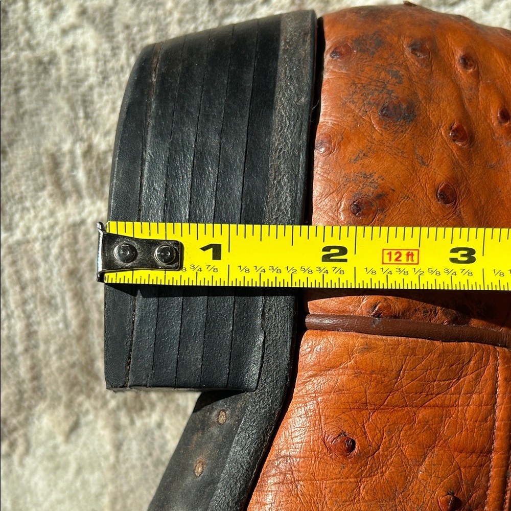 Genuine Ostrich Full Quill Leather Western Boots - Picture 12 of 14